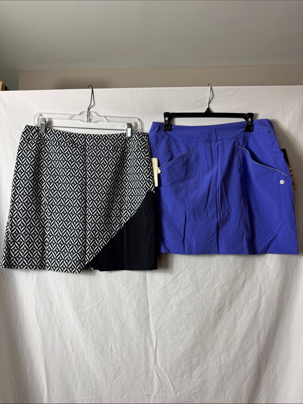 EP Pro Purple Golf Skort with Black & White Patterned Skort Pair